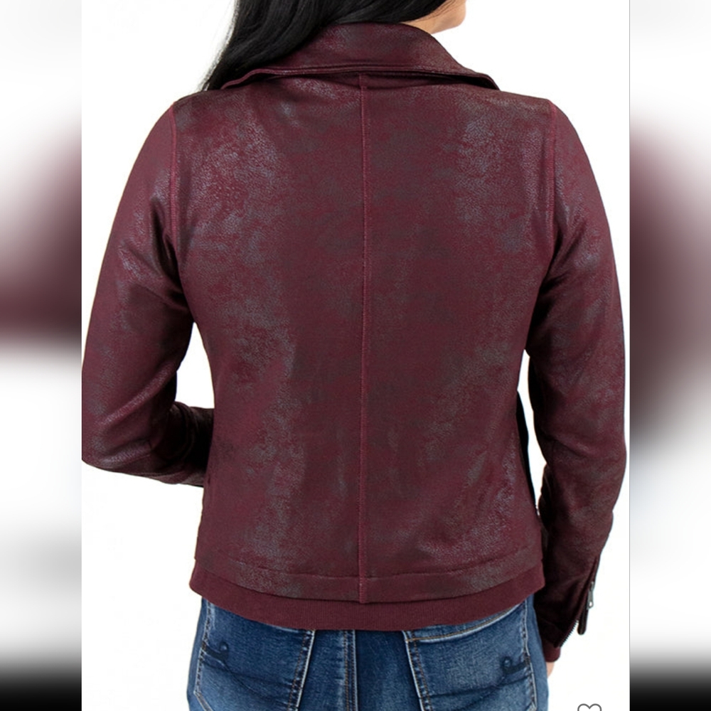 Grace & Lace Move Free Leather Like moto Jacket - Picture 2 of 8